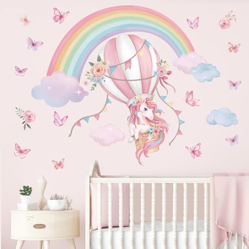 Vinilos decorativos unicornio arcoiris grande joya 2 hojas miniatura 3
