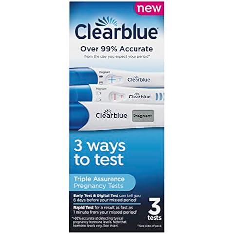 Clearblue Triple Assurance Pregnancy Test Kit, Home Pregnancy Tests, 3 Ways to Test, 3 Ct Cover