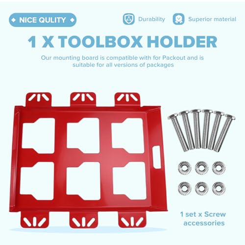 Boîtes à outils suspendues avec ce support mural rouge robuste - 4
