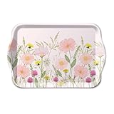 En mélamine Mini Plateau Fleurs des prés Roses 20,5 x 13,5 cm