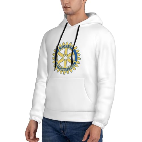 Oicvrct Rotary-International Men's Fleece Lined Hoodie - Ultra-Soft Plush Lined Hooded Sweatshirt with Pocket4