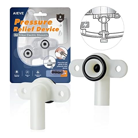 Pressure Relief Device for Triton,AIEVE 2-Pack Pressure Relief Device PRD Inc Rubber Ball and O Ring Valve Shower Parts Compatible with Triton Electric Showers (Replace of 82800450) Cover