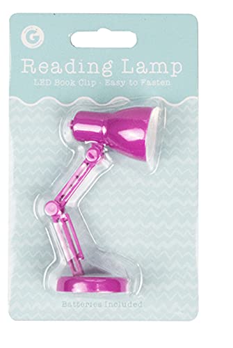 Gifts&Gadgets Reading Mini Lamp Light Led Book Clip (Pink)