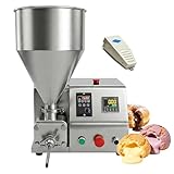Digitale 20L Abfüllmaschine Lebensmittel mit Fußpedal, Automatische Krapfenspritze Edelstahl, Profi Marinadenspritze für Fleisch und Gebäck Inox 304 Standard