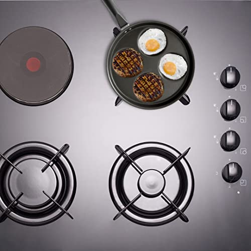 Frigideira Teflon 4 Ovos/hamburgueres Antiaderente Com Tampa