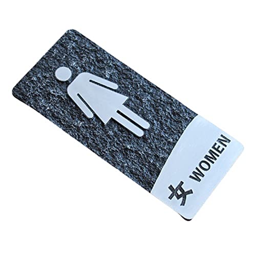 OLSKFUH Retro Men Woman Toilet Signs Toilet Door Signs Acrylic Signage Bathroom Tips Address Plaque Emboss Toilet Number 3D Diy,A