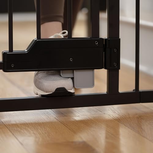 Ingenuity Easy Open Baby Gate & Dog Gate, Hands-Free Open Patent-Pending Foot Pedal, 27.5"-52" Wide, 28" Tall, Hardware or Pressure Mounted, Install in Doorway, Bottom of Stairs, or Wall - Espresso - image 9