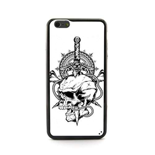 CaseCityLiu - Evil Eye on the Knife Skull Pattern Design Plastic+TPU Case Cover for Apple iPhone 6 Plus 6th 6Generation 5.5" inch