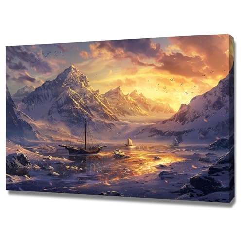 Impression de paysage marin d'hiver pour décoration murale