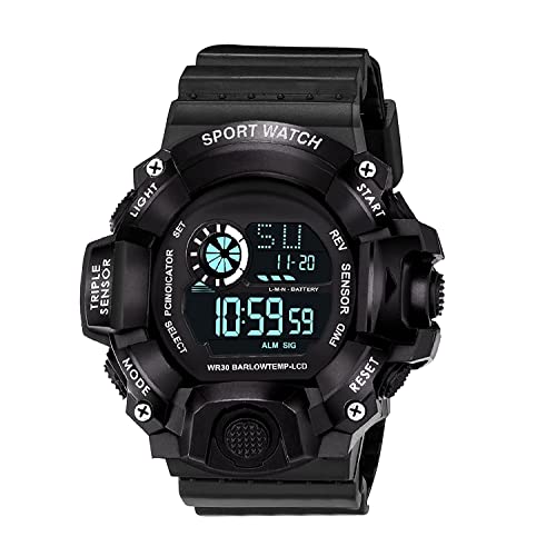 Acnos Digital Sports Watch – Rugged Outdoor Multi-Function (Black Accent)