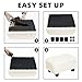 CAROLMADE Small Foot Stool Ottoman Footstool with Legs Under Desk Footrest for Living Room Bedroom and Office, Soft Ivory White