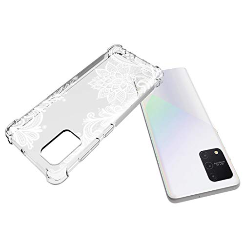 Sidande Case For Galaxy S10 Lite (2020), Galaxy A91 Case For Girls Women, Shockproof Clear Floral Soft Flexible Tpu Slim Protective Phone Case Cover For Samsung Galaxy S10 Lite (Mandala) #TOP4