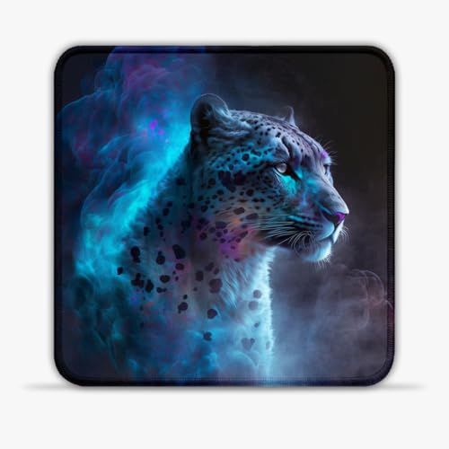 Tapis Souris Jeu Leopard (25X25) CM 9.84(in) Tapis Souris Jeu SU Tapis Souris en Tissu Tapis Souris d'ordinateur avec Compatible avec Les Souris Laser et optiques