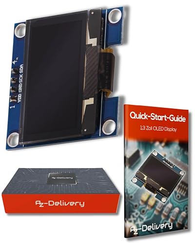 AZDelivery 1,3 Pulgadas OLED Display I2C SSH1106 Chip 128 x 64 Pixeles I2C Modulo de Visualizacion...