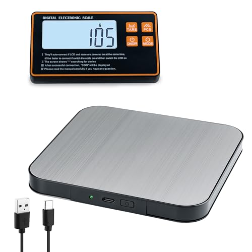 Mcbazel Báscula de Cocina Digital, 15 kg/1 g Alta Precisión, con Pantalla LCD Magnética y Tara, 7 Unidades, Apagado Automático, Báscula Digital para Alimentos Horneados