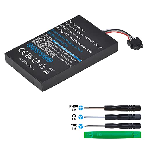 Tectra 6600mAh Battery Replacement for Wii U Gamepad, Rechargeable WUP-010 WUP-012 Battery Replacement for Nintendo Wii U Gamepad
