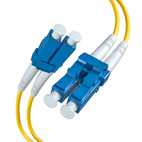 ipolex Câble Fibre Optique LC à LC 1m, OS2 Monomode Duplex 9/125 Jarretière Câble Patch Fibre LSZH pour 1G/10Gb SFP Transceiver, Convertisseur de Média Cover