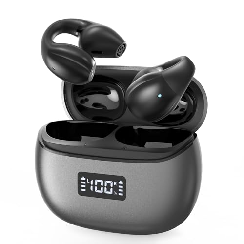 BNARQP Open Ear Clip Earbuds Bluetooth 5.3 Clip-On Wireless Earphones for Sports 48H Playtime Charging Case LED Display IPX7 Waterproof Open Ear Headphones for Running Fitness BNARQP Open Ear Clip Earbuds Bluetooth 5.3 Clip-On Wireless Earphones for Sports 48H Playtime Charging Case LED Display IPX7 Waterproof Open Ear Headphones for Running Fitness