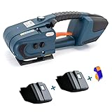 HIGHTOP Electric Strapping Machine with 2X4000mAh Battery Automatic Strapping Tool for 1/2-5/8 Inch...