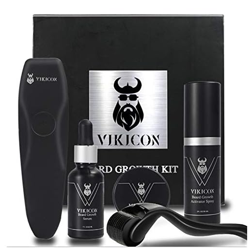 4Pcs Derma Roller - Kit de crecimiento de barba, rodillo de derma + spray de crecimiento de barba + aceite de suero para el crecimiento de la barba + bálsamo para barba, regalo para hombres