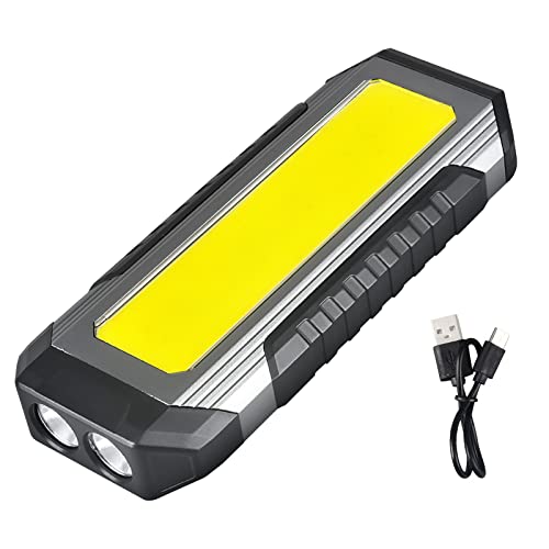 Job Site Lightingwork Light, Rechargeable Led Work Light 1200 Lumens, Portable Magnetic Work Light 7 Modes, With Magnetic Base And Hook Mechanic Light For Under Hood/Car Repairing/Inspection/Camping #TOP7