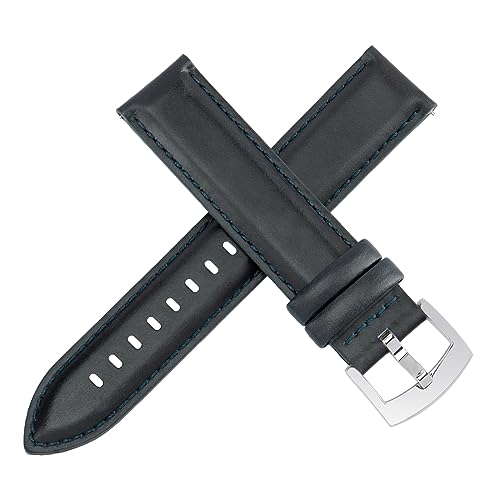 Image of OTTOODY Leather Watch Bands Quick Release, Elegant Top Grain Leather Watch Straps for Men & Women, Choice of Color & Width - 18mm, 19mm, 20mm, 21mm or 22mm Wristbands Bracelet for Watch & Smartwatch
