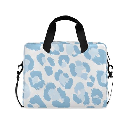 Maletín para portátil con estampado azul leopardo, 13-15.6 pulg miniatura 1