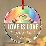 Céramique À Suspendre Verre, l'amour Est l'amour Ornement en Céramique Esthétique Ornements d'arbre De Noël Vintage Pendentifs Décoration pour Enfant Fête Home Decor