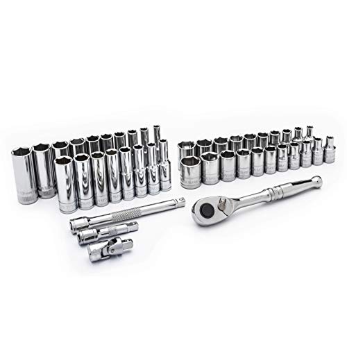 Buy 1 get 1 🔥 SATA 43-Piece 1/4-Inch Drive SAE and Metric Socket Set, Standard and Deep Sizes, with Ratchet and Other Accessories - ST09007U Promo Discount Up To 70% Off SATA 43-Piece 1/4-Inch Drive SAE and Metric Socket Set, Standard and Deep Sizes, with Ratchet and Other Accessories - ST09007U