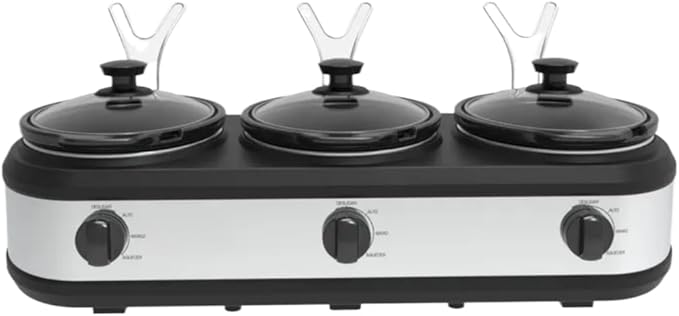 Rechaud Elétrico Triplo Buffet Richo Panela Ceramica Inox