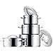 Produktbild WMF Gala Plus Topfset Induktion 4-teilig, Kochtopf Set mit Metalldeckel, Cromargan Edelstahl poliert, Induktions Töpfe Set unbeschichtet