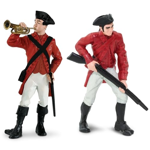 Safari Ltd. Revolutionary War British Army Designer TOOB - Set of 6 Detailed Miniature Figures Including General Cornwallis - Educational Toy Figurines for Boys, Girls & Kids Ages 3+ - Thumbnail 3