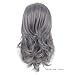 MEDISIFA Ash Grey White Highlight Layered Wigs for Women Heat Resistant Synthetic Hair Natural Wave Womens Wigs for Women Lady Daily Used Cosplay Costume Halloween Old Lady Wig