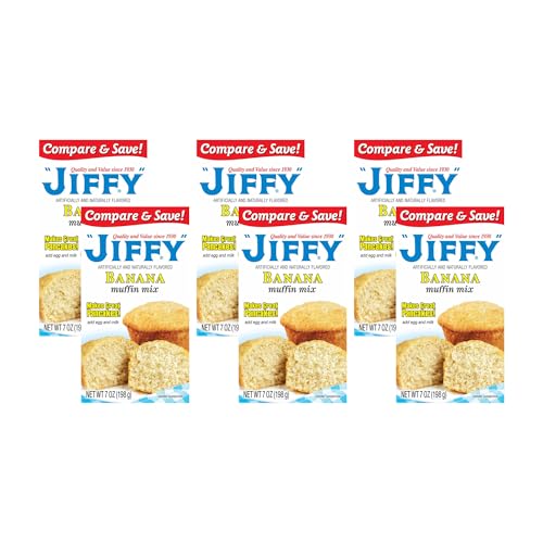 Jiffy, Banana Muffin Mix, 7oz Box (Pack of 6)