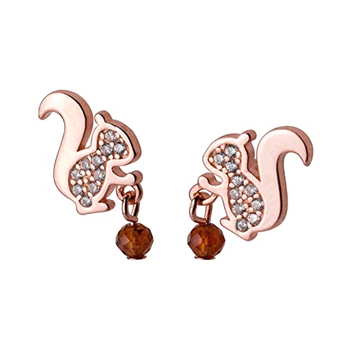 Boucles d'oreilles argent écureuil hypoallergéniques pour oreilles sensibles