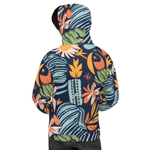 Sweatshirt imprimé contre le look fade pull à capuche original mixte - 3