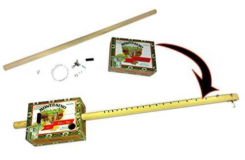 One-string Cigar Box Guitar DiddleyBow Kit - Easy to Build all parts hardware & instructions included