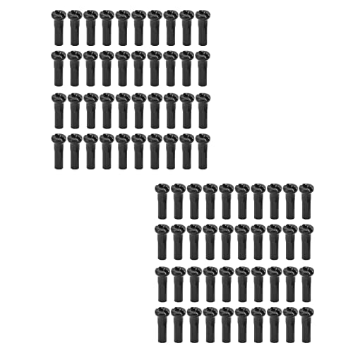 80 Pezones Para Radios De Bicicleta, Hierro De 14 Mm, Sombreros Para Radios De Rueda De Ciclismo, Puntas Para Extremos, Pezones Para Alambre De Radios De 14 G, Bicicleta De Montaña Y Carretera(Negro)