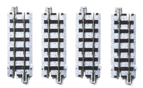 KATO Narrow Gauge Unitrack Straight Track 2.4 inches (62 mm), Pack of 4, 52-140 Model Railway Supplies