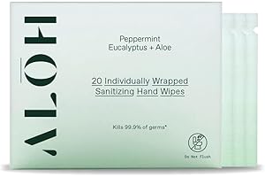 ALCH Skin Softening Sanitizing Hand Wipes | Enriched with Peppermint Eucalyptus +...