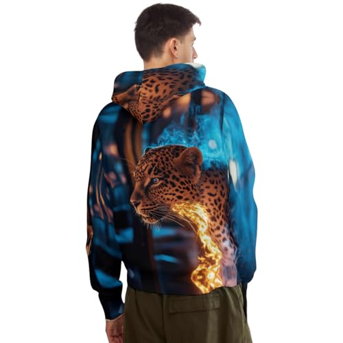 Survêtement homme 3D léopard imprimé graphique ensemble décontracté
