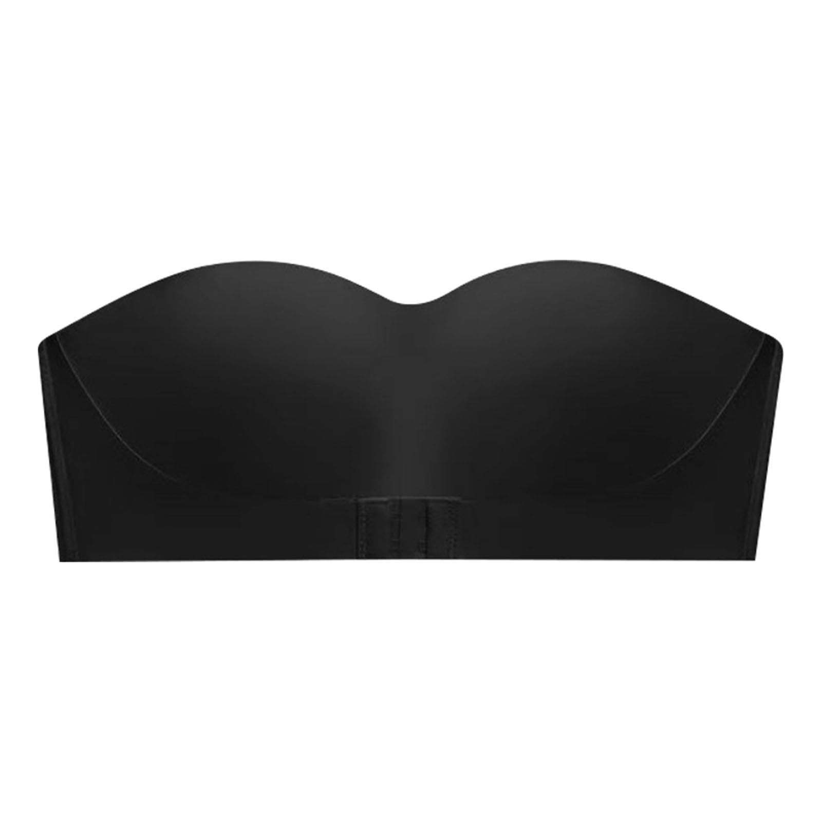 Soutien-Gorge Push-Up sans Bretelles avec Haut Et Dos pour Femme Transparente Confortable Et Sexy Soutien Gorge Bandeau Push Up Réglable Élastique Brassiere Anti-Glissant Bralette