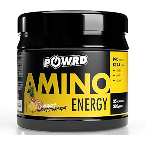 POWRD® AMINO ENERGY - EAA Pre Workout Booster Energy Drink Pulver mit Beta Alanin, Vitamin C Cover