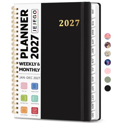 2027 Planner, Weekly & Monthly Calendar Book, Jan-Dec 2027, A5, 6.4" x 8.5"