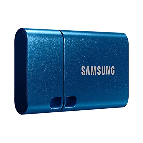 Image of SAMSUNG Type-C USB Flash Drive, 128GB, Transfers 4GB Files in 11 Secs w /Up to 400MB /s 3.13 Read Speeds, Compatible w /USB 3.0 /2.0, Waterproof, 2022,Blue