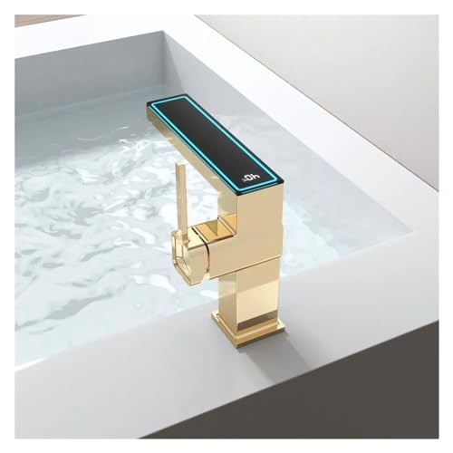 Grifo de lavabo con luz LED e hidrogeneración para control de temperatura 4