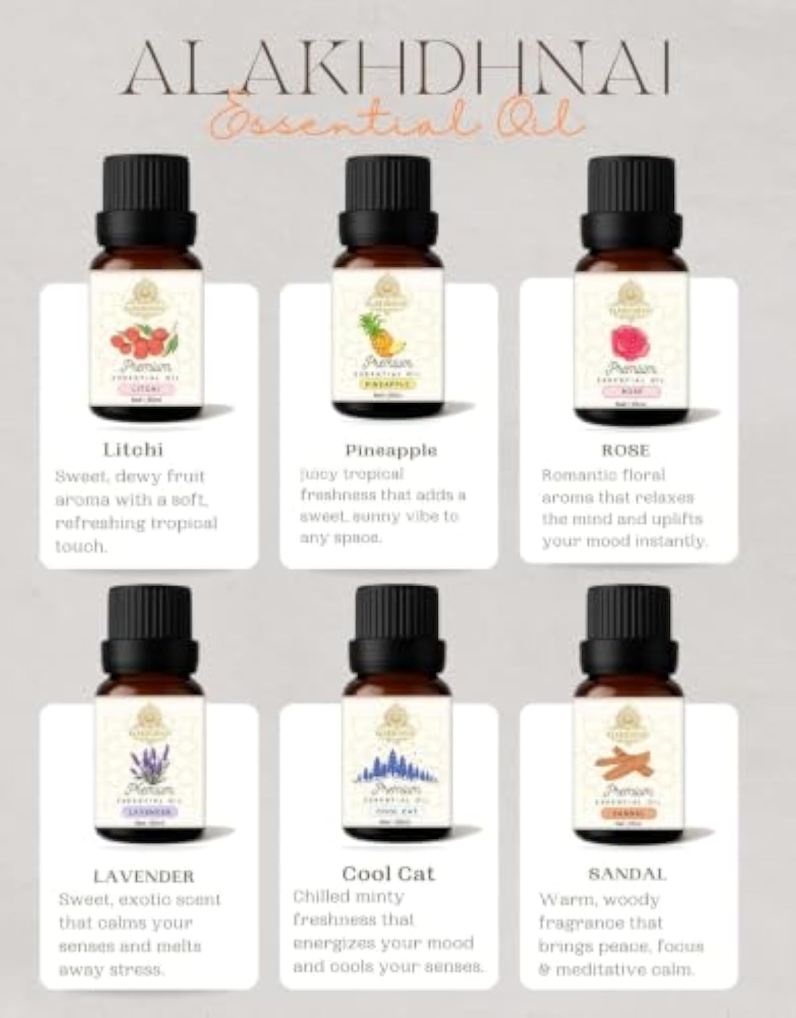 1.5L Air Diffuser & Humidifier with 6 Essential Oils