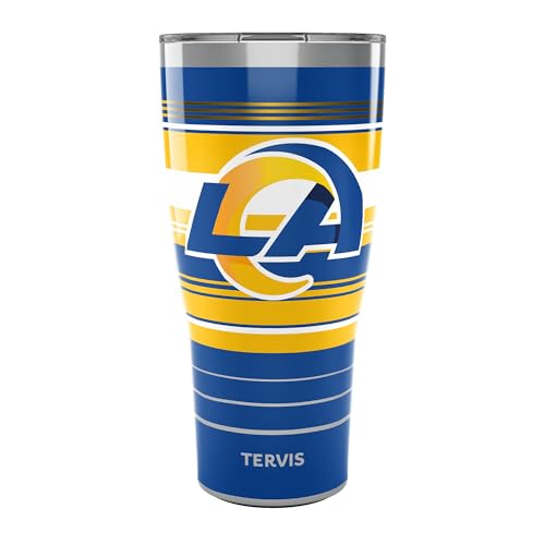Tervis Traveler NFL Los Angeles Rams - Hype Stripes Triple Insulated Insulated Tumbler Travel Cup Keeps Drinks Cold & Hot, 30oz, Stainless Steel