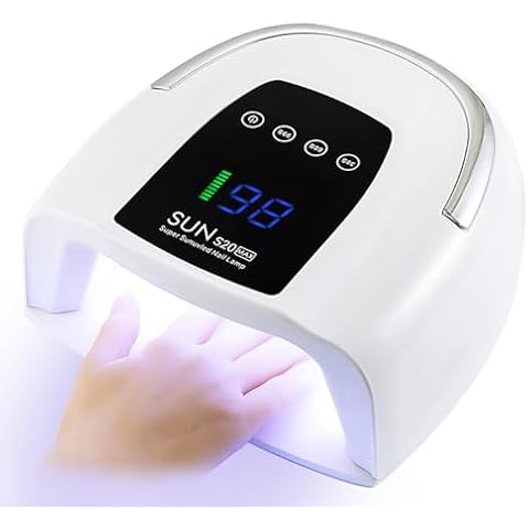 Cordless Nail Lamp 200W Rechargeable UV Light for Gel Nails LED Nail Dryer with 3 Timer Modes Perfect for Salon and Home Use Portable Cordless Design Continuous Use Up to 4-5 Hours (S20) Cover