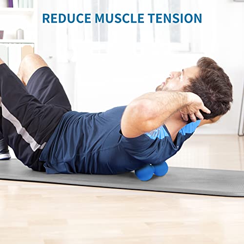 Image of 5BILLION Peanut Massage Ball - Double Lacrosse Massage Ball & Mobility Ball for Physical Therapy - Deep Tissue Massage Tool for Myofascial Release, Muscle Relaxer, Acupoint Massage (Black)